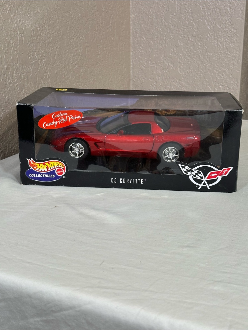 Hot Wheels 1:18 C5 Corvette Custom Candy-Red Paint Vintage 2000 Die-Cast